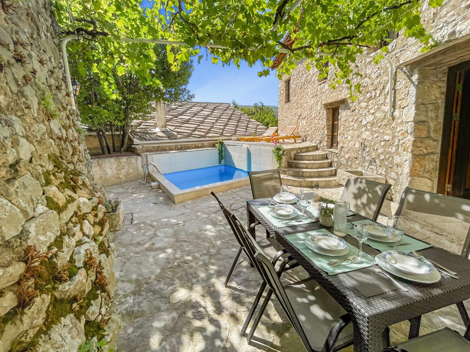 Villa Historic Pocitelj With Pool And Incredible Views On The River And Landmarks Экстерьер фото